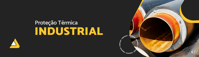Proteção Térmica Industrial, com ilustração de peça e logo tetralite